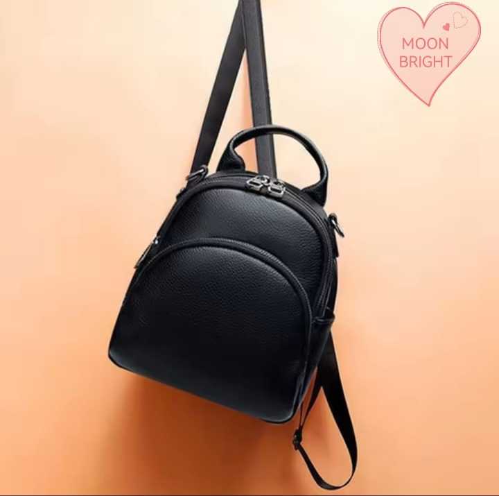 Black%20Cowhide%20Leather%20Backpack%20for%20Women,%20Women's%20Daypack,%20Travel%20Initiated%20Bags,%20Luxury%20Classic%20Design%20-%20Image%202