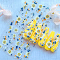 Embossed butterfly nail art sticker small white flower magnolia flower small daisy leaves K222 K223 K224. 