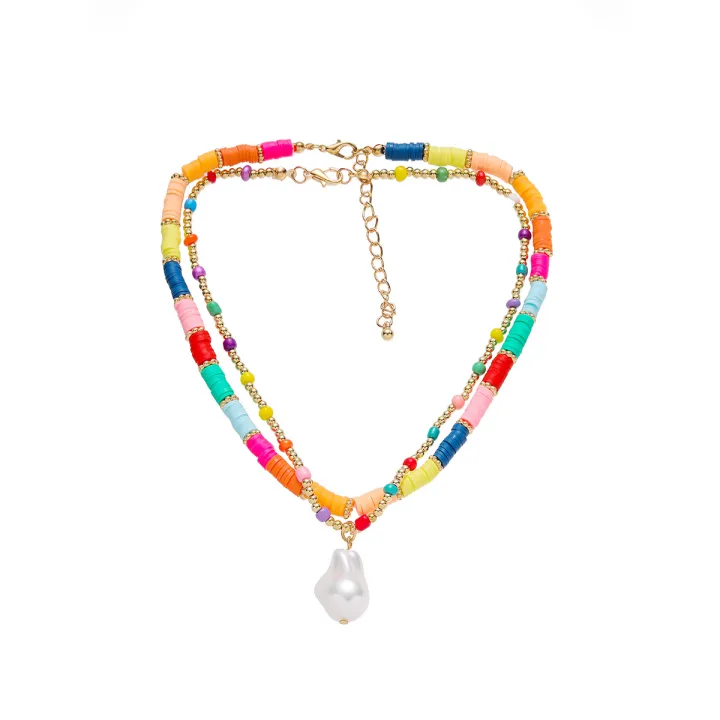 Bohemian%20resort%20soft%20terracotta%20rice%20bead%20clavicle%20chain%20colorful%20beaded%20pearl%20necklace%20casual%20and%20versatile%20double%20necklace%20-%20Image%205