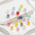 St. kunkka 10/20pcs 12 16mm Acrylic Crack Plating Beads Colorful Spaced Round Beads For DIY Bracelets Necklaces Jewelry Jewelry Accessories Making.
