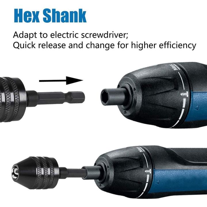 2Pcs%20Hex%20Shank%20Keyless%20Drill%20Chuck,%20Screwdriver%20Converter%20Drill%20-%20Image%206