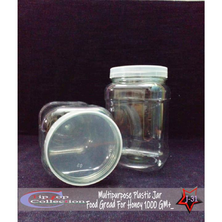 1 KG Empty plastic Food container 100% Food Gread Plastic Jar With Virgin Materials Sample Bottle Combo 24 Piece