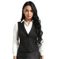 Women's Vests Fashion Womens Slim Fit Suit Vest V-Neck Single Button Sleeveless Formal Blazer West Jackets Office. 