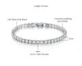【Universal Car Parts Store】Cubic Zirconia Tennis Iced Out Chain Crystal Wedding Bracelet For Women. 