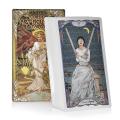 【Broad Sunlight shop】Anima Mundi Tarot Deck 78 Card Deck Guide Book Nature Deck Occult Divination Cards Major and Minor Arcana Game Gilt. 