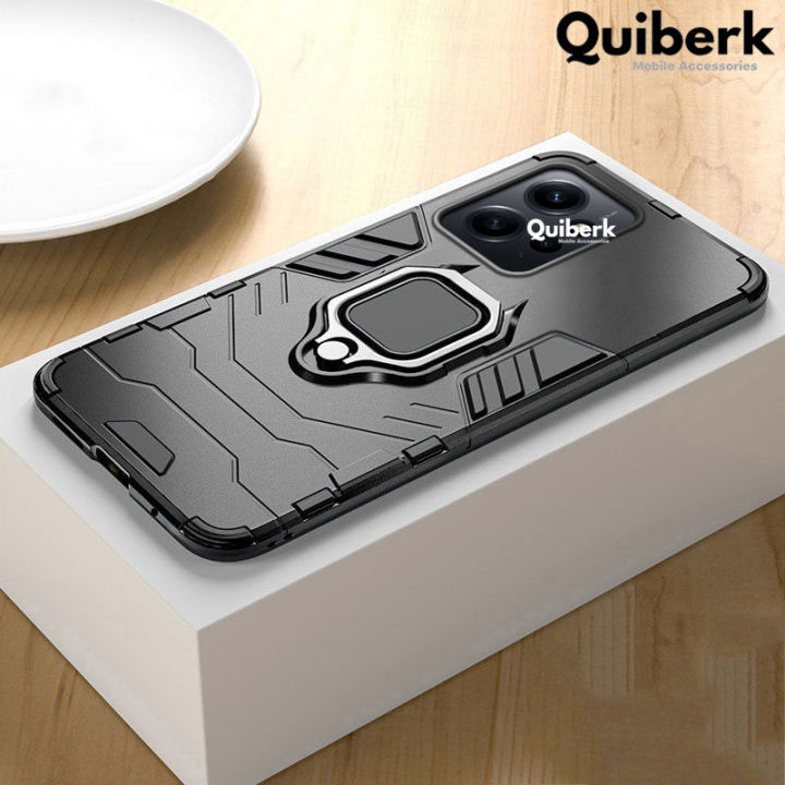 Glaslux Mi Redmi Note 12 4G CamShield Pro Case With Slide Camera Protection And 360° Protection Ring Stand Mobile Phone Back Case Cover For Mi Redmi Note 12 4G (Black