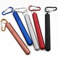 Long Stainless Steel Reusable Collapsible Straw Foldable Portable Metal Straw with Cleaning Brush Retractable Telescopic Straw Outdoor.