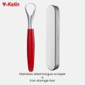 Y-Kelin Stainless Steel Tongue Scraper Oral Cleaner Brush Fresh Breath Cleaning Coated Toothbrush Hygiene Care Tools. 