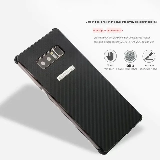 For%20Samsung%20Galaxy%20Note%208%20Aluminum%20Frame%20Carbon%20Fiber%20Back%20Cover%20Shockproof%20Shell%20Capa%20Mobile%20Accessories%20Phone%20Casing%20Metal%20Case%20-%20Image%203