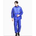Rain coat with trousers.