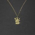 Maa Kali Locket with Chain for Men & Women / Golden.