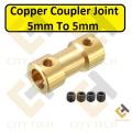 Copper Coupler 5mm To 5mm Universal Motor Shaft Joint Coupling Connector For RC Boat Electric Toy Car 775 DC Motor DIY.