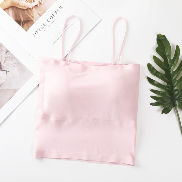 Tube%20Top%20Girl's%20Underwear%20Beauty%20Back%20Summer%20Ice%20Silk%20Breathable%20Wrapped%20Chest%20Anti-Wardrobe%20Malfunction%20Base%20Pure%20Color%20Seamless%20Sling%20-%20Image%207