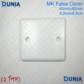 MK 1Gang False Cover 85mmx85mm 8.5CMx8.5CM white. 