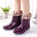 Rain Boots Women's Waterproof Boots Mid-Calf Rain Boots Women's Kitchen Car Wash Non-Slip Work Rubber Shoes Women's Soft Bottom Waterproof Shoes. 