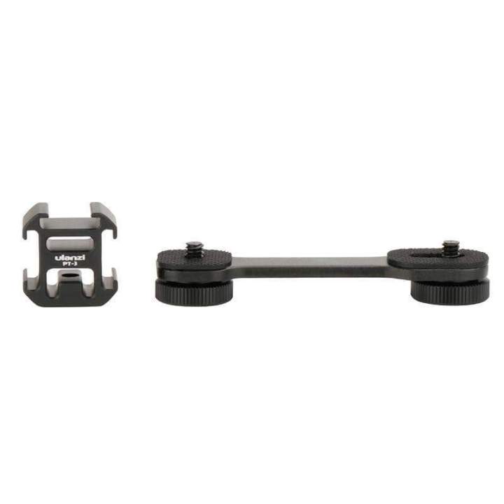 Ulanzi%20PT-3%20Triple%20Cold%20Shoe%20Gimbal%20Microphone%20Mount%20Extenstion%20Global%20Media%20Bar%201/4%20inch%20Adapter%20Video%20Light%20Microphone%20Mount%20Compatible%20for%20DJI%20OM%204/OSMO%20Mobile3/Zhiyun%20Smooth%204%20Feiyu%20Gimbal%20Stabilizer%20Action%20Camera%20Acessories%20-%20Image%204