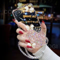 For OPPO A16 / OPPO A54 Cover + Crystal Wrist Strap Fashion 3D Rhinestone Butterfly Shiny Glitter Girls Phone Case Clear Soft Silicone Bumper Shockproof Protective Back Cover. 