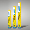 Universal Three Section Car Wiper Blades Double Layer Soft Rubber Automotive Replacement Windshield Wipers Hybrid Windshie Ld Wipers Easy To Install 14"-26". 