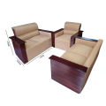 S-340 Malaysian Process Wood Box Sofa - 5 Seated. 