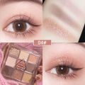 New Nine-color Eyeshadow Palette Rose Pink Color Pearly Matte Glitter Eyeshadow Pallete Shiny Eye Shadow Eye Pigments. 