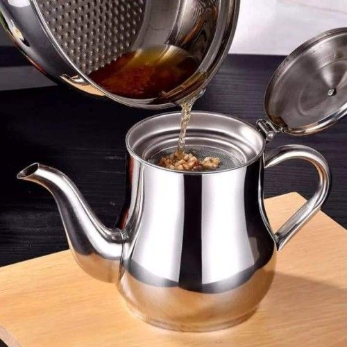 Stainless Steel Oil Strainer Pot Container Jug Storage with filter Cooking  Oil Pot 550 ml