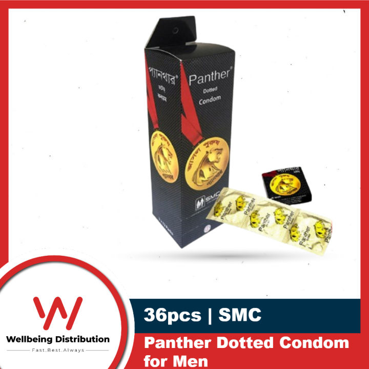 Panther Condom for Men | Dotted Condom | Full Box - 3x12 - 36pcs | SMC