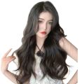 Wig Set Women's Micro-Roll French Hot Naturally Invisible One-Piece Long Curly Hair Patch Fluffy Hair Extension Simulation Hair.