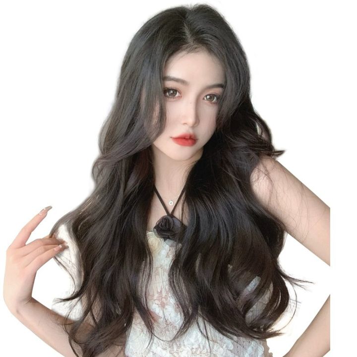 Wig%20Set%20Women's%20Micro-Roll%20French%20Hot%20Naturally%20Invisible%20One-Piece%20Long%20Curly%20Hair%20Patch%20Fluffy%20Hair%20Extension%20Simulation%20Hair%20-%20Image%205