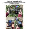 Universal Metal Phone Cage Smart Stabilizer w Handgrip Phone Holder for Iphone 15 14 13 Andriod Mic Led Light Filmmaking Video.