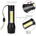 3 Mode Adjustable LED Rechargeable USB Touch Light Waterproof Mini Torch Light lampu suluh LED Zoomable Rechargeable.