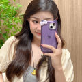 【HOT】 Olige Case For 11 12 13 14 15 Pro New fashionable and popular transparent glitter drip glue three-dimensional cat ears phone case back cover.