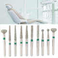 10pcs Dental Diamond Stainless steel Burs Drills Polishing Bur. 