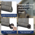 Cordless Bracket Kit, Universal Replacement Mounting Bracket for Outdoor/Indoor Sun Blind Black Easy to Use. 
