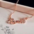 Luxury Queen Crown Chain Necklace Gold Plated Women's Fashion Jewelry.