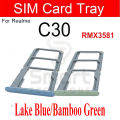 Realme C30 Sim Tray Micro SD Card Slot with Sim Ejector Pin Replacement Part. 