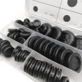 52Pcs 6 Sizes Rubber Grommets for Wiring,Rubber Grommet Kit,Double Sided Round Rubber Plugs. 