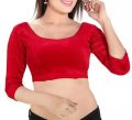 VELVET STRETCHY BLOUSE BEST QUALITYFULL GOOD STITCHING 3/4 SLEEVE. 