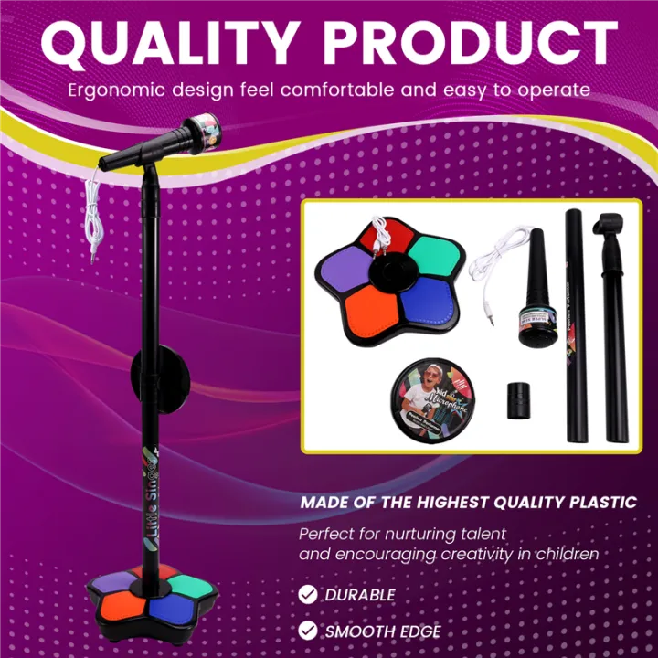 Kids%20Microphone%20With%20Light%20Stand%20Toy,%20black%20-%20Image%209