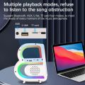 New 4 In 1 Bluetooth Speaker Multifunctional Wireless Charging With Clock LED Atmosphere Colorful Night Light Alarm Clock Bluetooth Speaker Portable Modern Speaker Support Bluetooth, AUX, U Disk, TF Card.