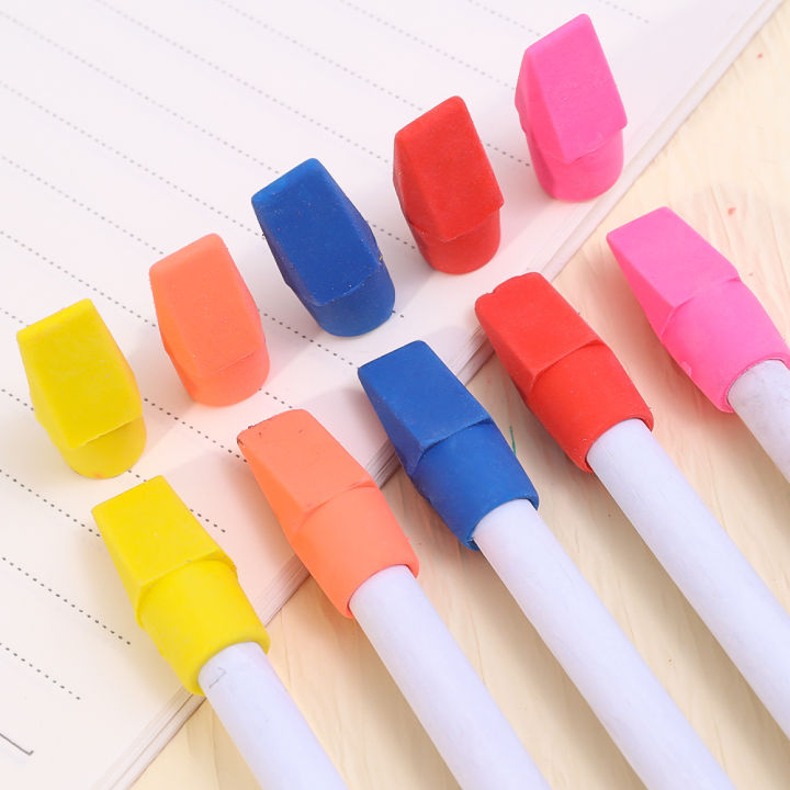 20Pcs/Bag%20Pencil%20Top%20Eraser%20Caps%20Chisel%20Shape%20Pencil%20Eraser%20Toppers%20Student%20Painting%20Correction%20Supplies%20Stationery%20Random%20Color%20-%20Image%208