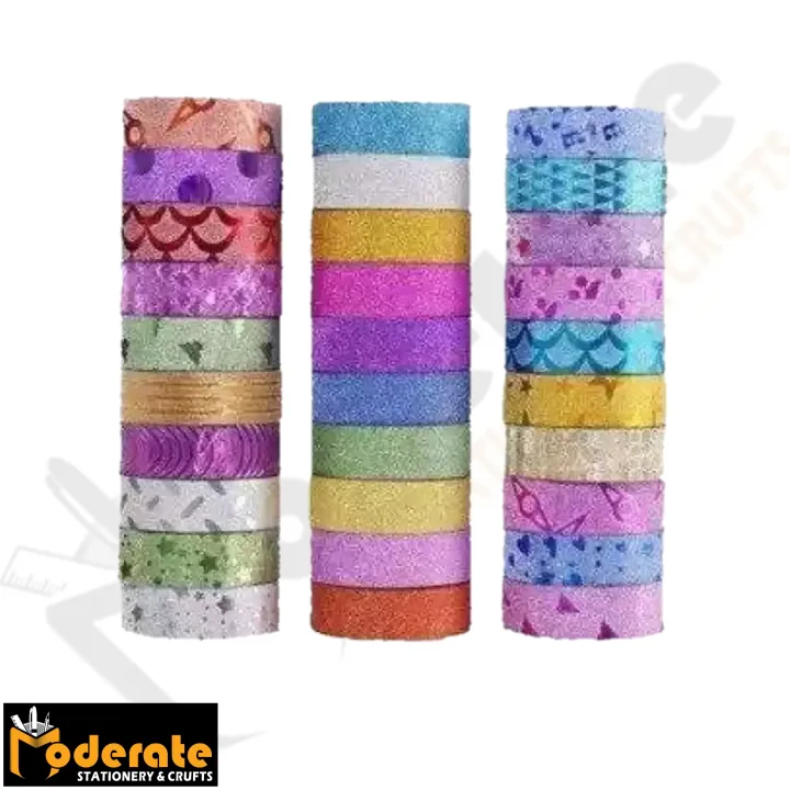 Washi%20tape,%20Glitter%20tape%2010%20pcs%20multi%20color%20tape%20-%20Image%203