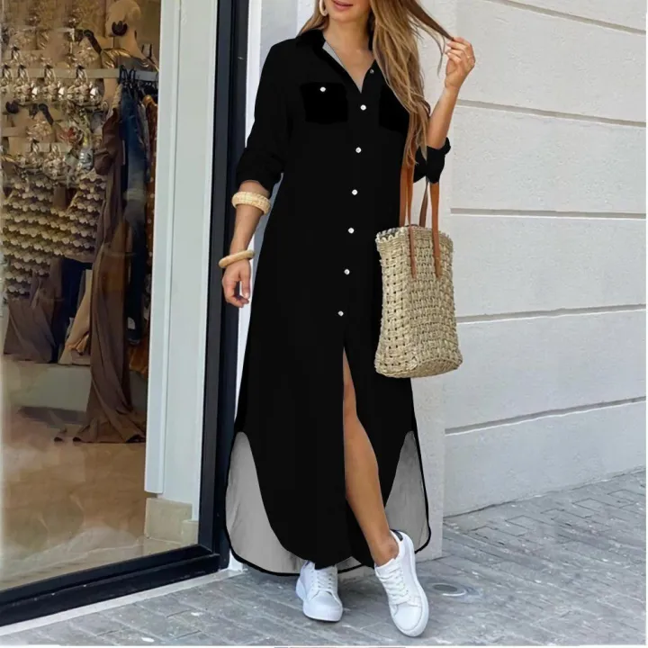 Ladies%20Casual%20Long%20shirt%20Plus%20Size%20Women's%20Clothing%20-%20Image%207