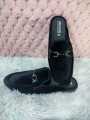 MARVEL FASHIONS NEW Fashionable Velvet Half Shoe For Men Black.