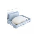 Creative Wall-mounted Soap Holder Box Drain Soap Dish Plastic Home Daily Self Adhesive Punch-free Bathroom Shelf Soap Box Bathroom Supplies.
