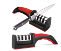 4-in-1 Stainless Steel Kitchen Knife Sharpener | 4-Stage Professional Blade Sharpening Tool. 