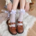 Women Lolita Lace Flower Comfortable Breathable Nylon Invisible Ankle socks-Girls Ultra-thin Non-slip Daily Casual Boat Socks. 