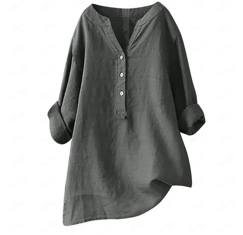 Ladies%20%20clothing%20shirt%20cotton%20and%20linen%20top%20pocket%20-%20Image%209