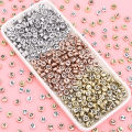 100pcs 7x3.2mm Gold Silver Color Letter Beads Flat Round Acrylic Alphabet Spacer Beads For Jewelry Making DIY Bracelet Necklace. 
