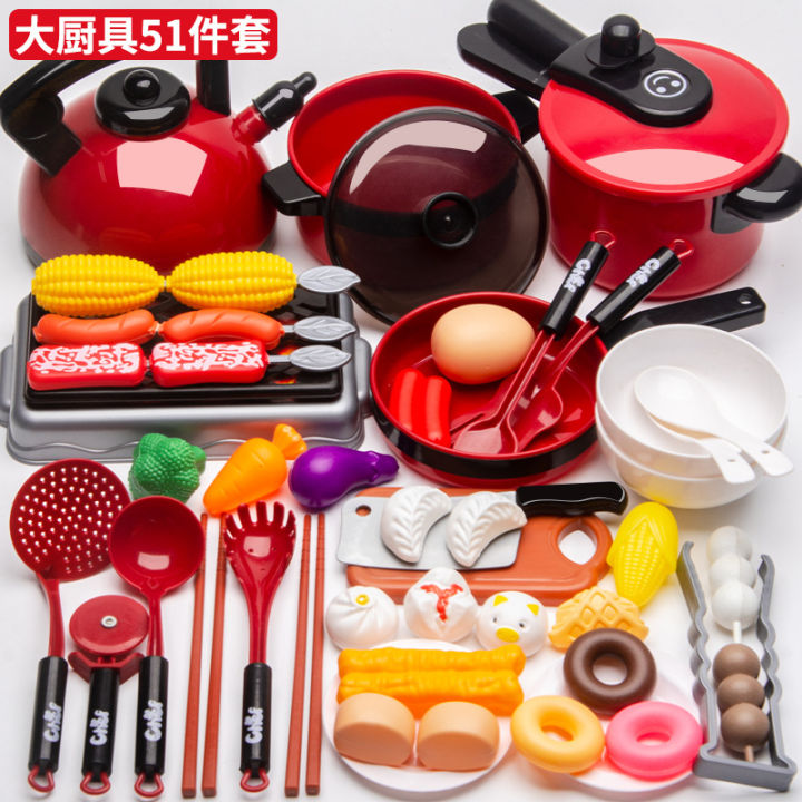 Kids live in a simulated kitchen, cut cut, fun toys girls cook, boys and girls baby cut fruits to cook set