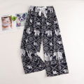 Spring and summer thin lounge pants, women's floral sweet and casual, can be worn outside, air-conditioned pants, loose home single pajama pants, trousers.